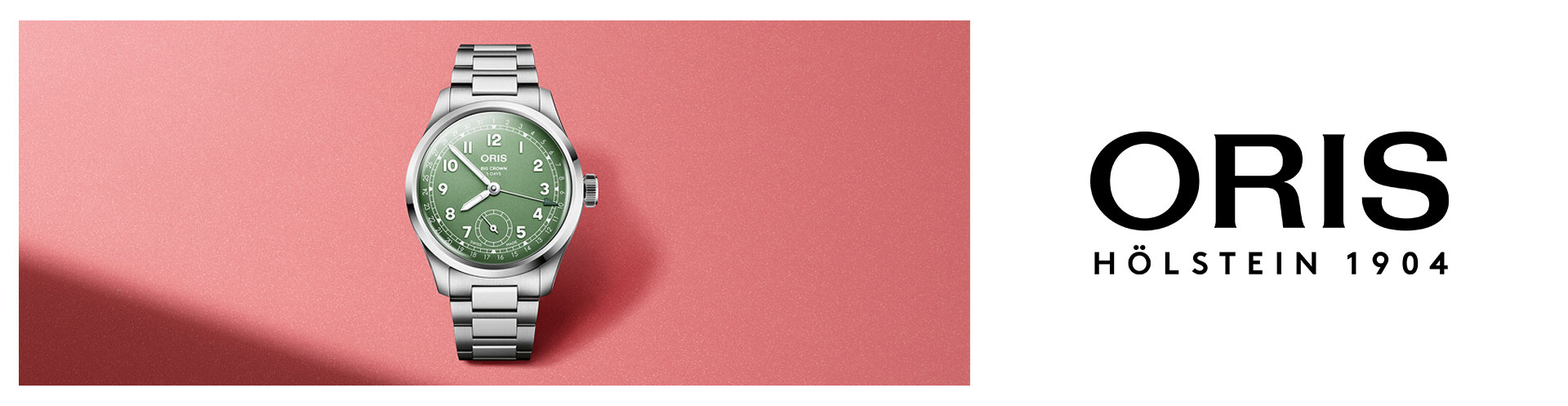 Big Crown Pointer Date Calibre 403 40mm Mens Watch Green - Oris Logo