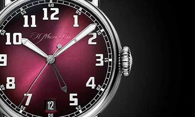 H.Moser & Cie Maroon Dial Heritage Watch