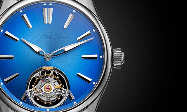 H.Moser & Cie Blue Dial Pioneer Watch